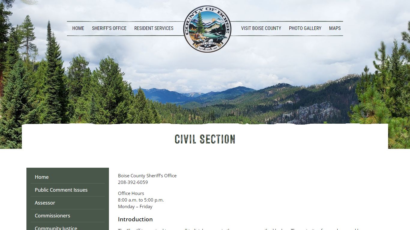 Civil Section – Boise County